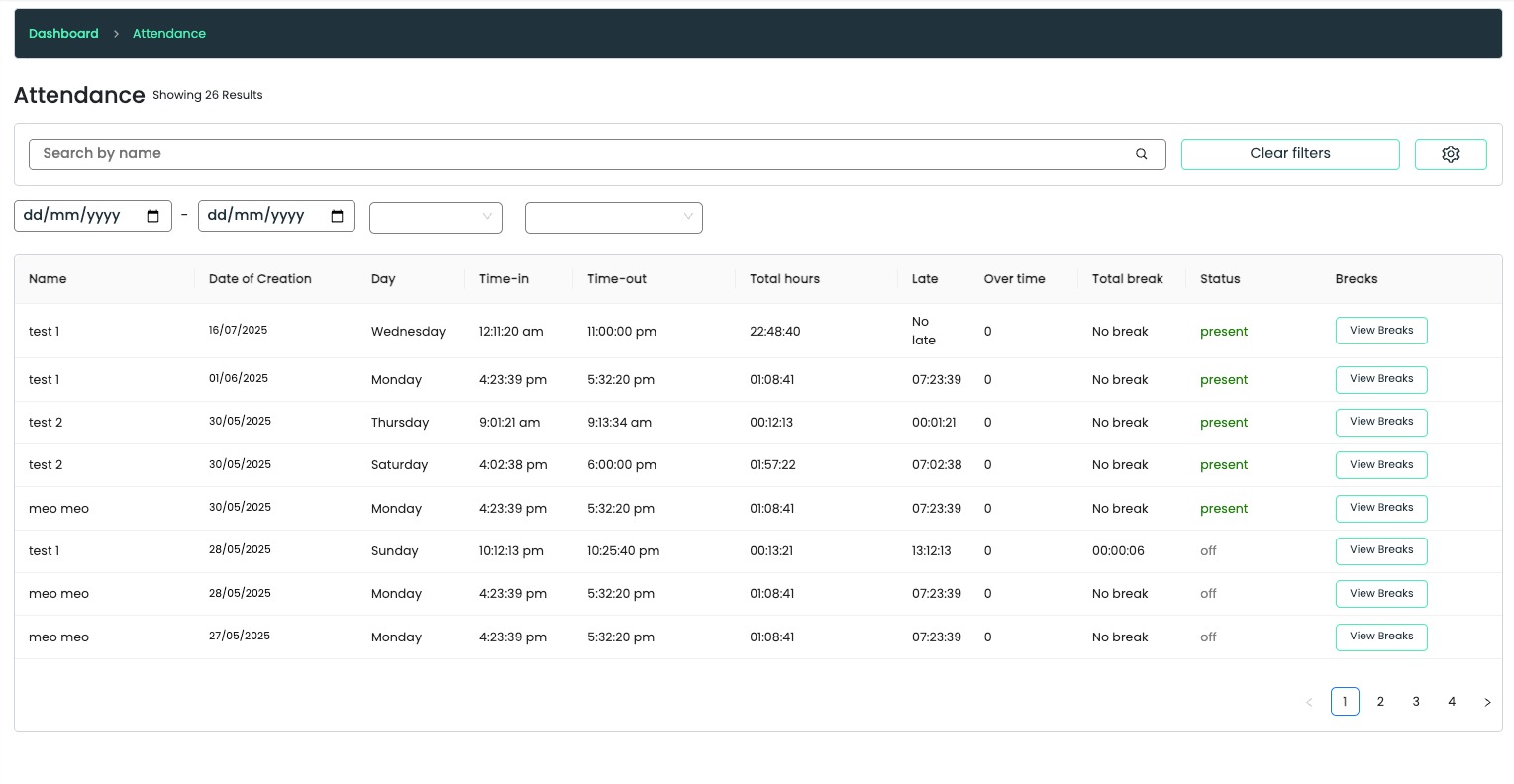Time tracking devices